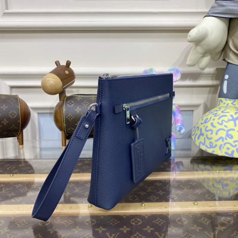 LV M69837 Louis Vuitton Taška Takeoff Pouch Modrá