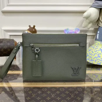 LV M69837 Louis Vuitton Taška Takeoff Pouch Armádní Zelená