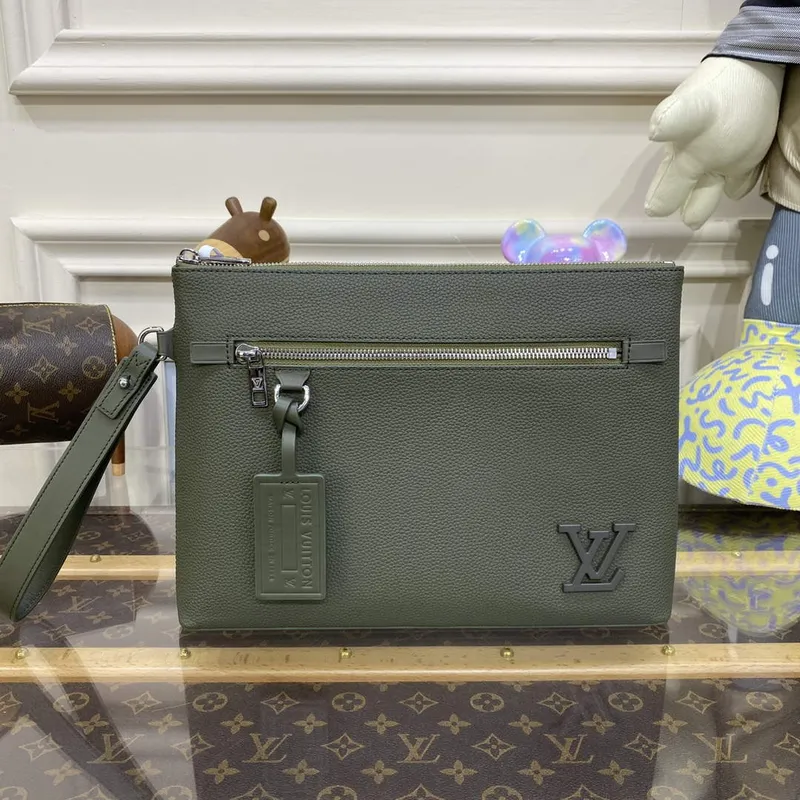 LV M69837 Louis Vuitton Taška Takeoff Pouch Armádní Zelená
