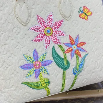 LV M46416 Louis Vuitton LV x YK OnTheGo MM Taška Bílá