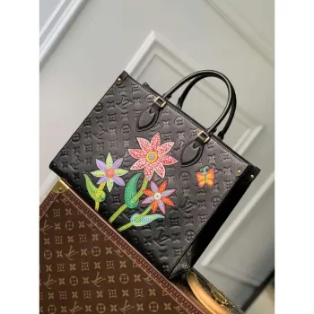 LV M46416 Louis Vuitton LV x YK OnTheGo MM Taška Černá