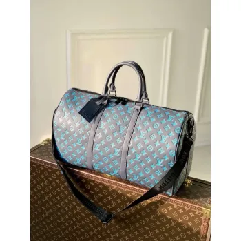 LV M46593 Louis Vuitton Keepall Bandoulière 50 Taška Námořnická Řeka Modrá