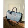 LV M46593 Louis Vuitton Keepall Bandoulière 50 Taška Námořnická Řeka Modrá
