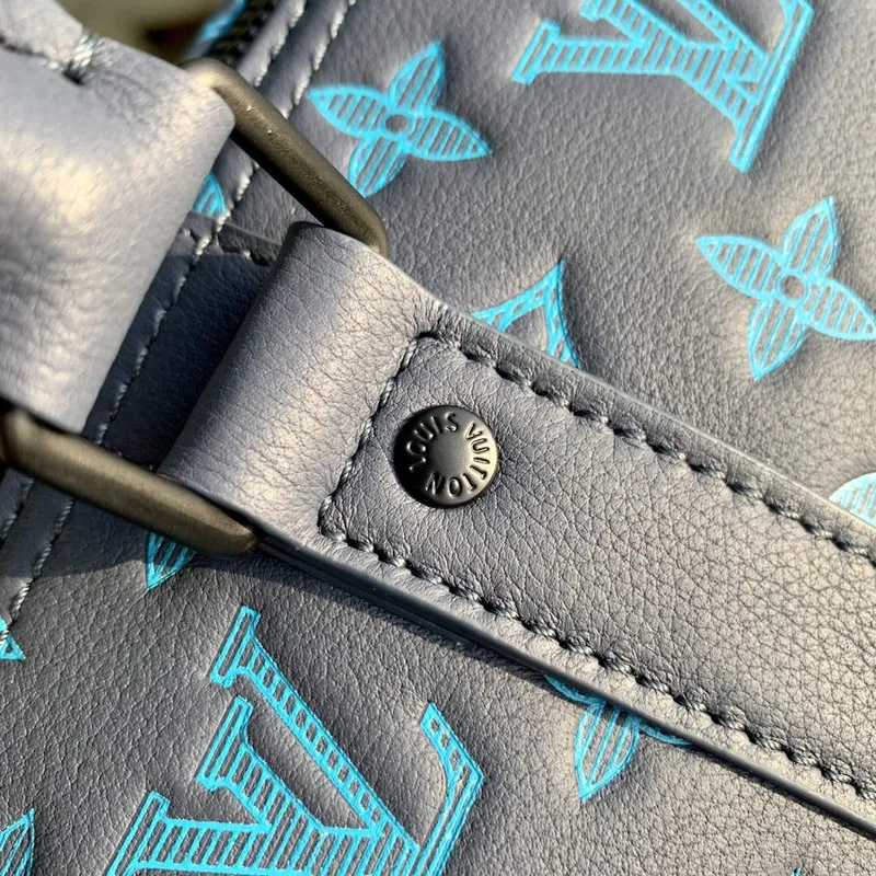 LV M46593 Louis Vuitton Keepall Bandoulière 50 Taška Námořnická Řeka Modrá