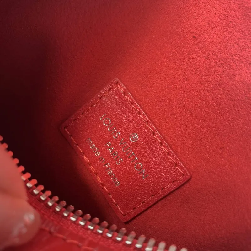 LV M21741 Louis Vuitton Boční kufr PM Taška Červený krokodýlí vzor