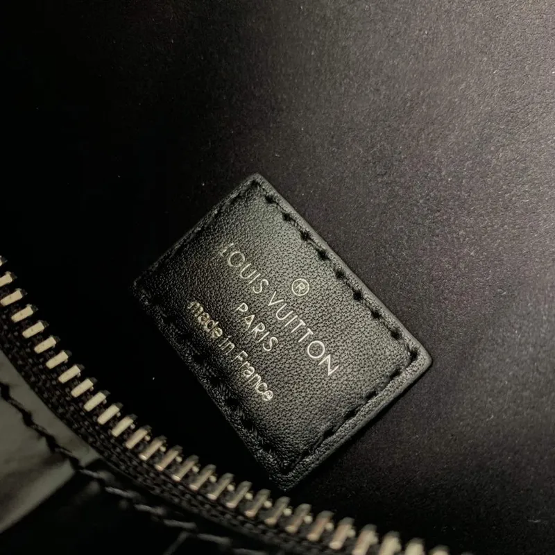 LV M21741 Louis Vuitton Boční kufr PM Taška Černý krokodýlí vzor