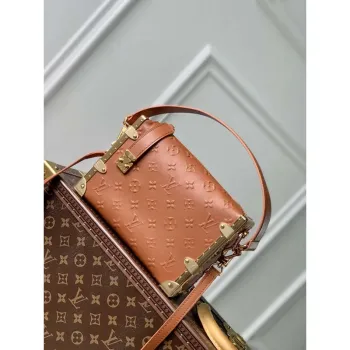 LV M21741 Louis Vuitton Boční Trunk PM Taška Hnědá Tan