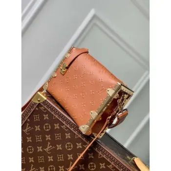 LV M21741 Louis Vuitton Boční Trunk PM Taška Hnědá Tan