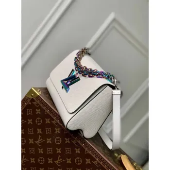 LV M22029 Louis Vuitton Twist MM Taška Epi Kůže Bílá