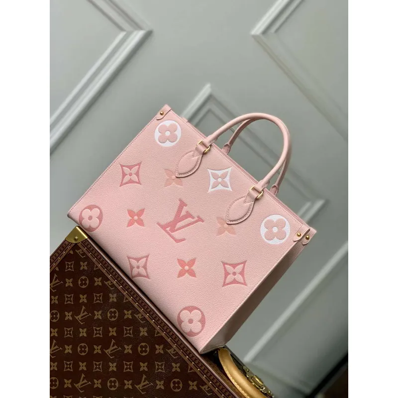LV M46542 Louis Vuitton OnTheGo MM Taška Gradient Růžová