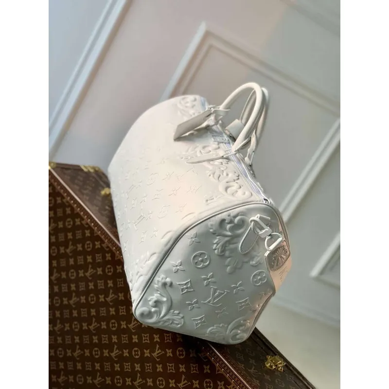 LV M21845 Louis Vuitton Keepall Bandoulière 50 Taška Optická Bílá