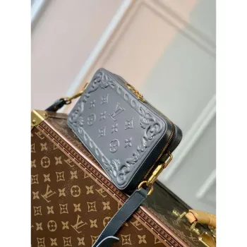 LV M82035 Louis Vuitton Soft Trunk Nositelná peněženka Tmavě šedá