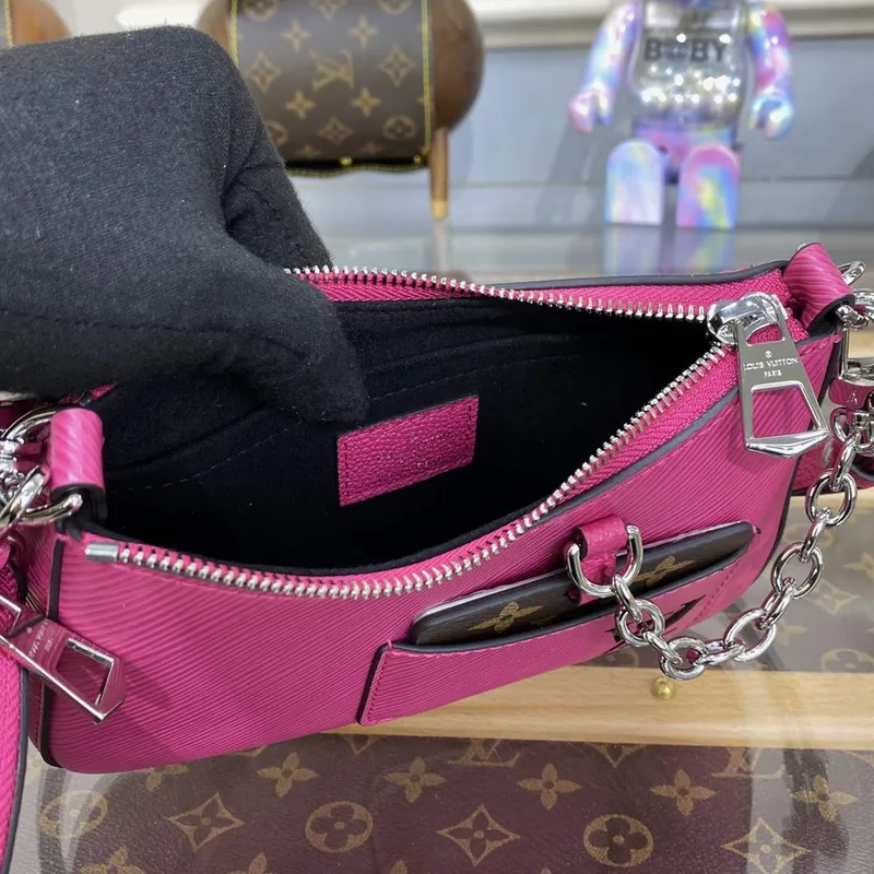 LV M21091 Louis Vuitton Marellini Taška Epi Kůže Růžová Miami Pink