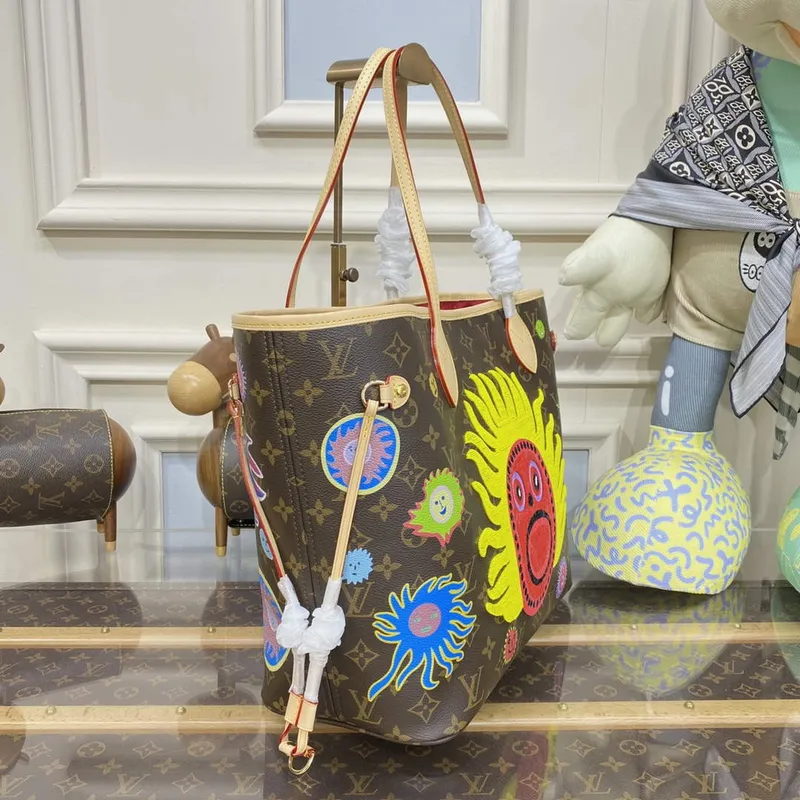 LV M46447 Louis Vuitton LV x YK Neverfull MM Taška