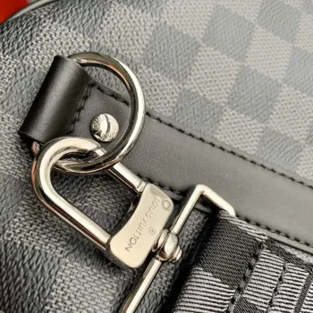 LV N40443 Louis Vuitton Keepall Bandoulière 50 Taška Černá Grafitová