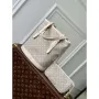 LV M42238 Louis Vuitton Kbelík PM Tote Bag Bílá