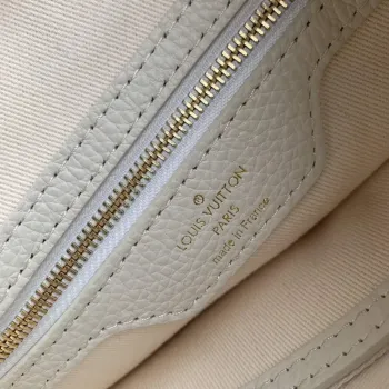 LV M42238 Louis Vuitton Kbelík PM Tote Bag Bílá