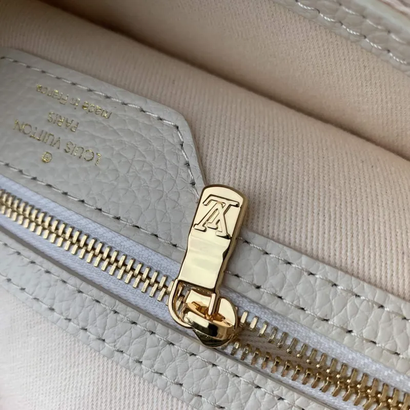LV M42238 Louis Vuitton Kbelík PM Tote Bag Bílá
