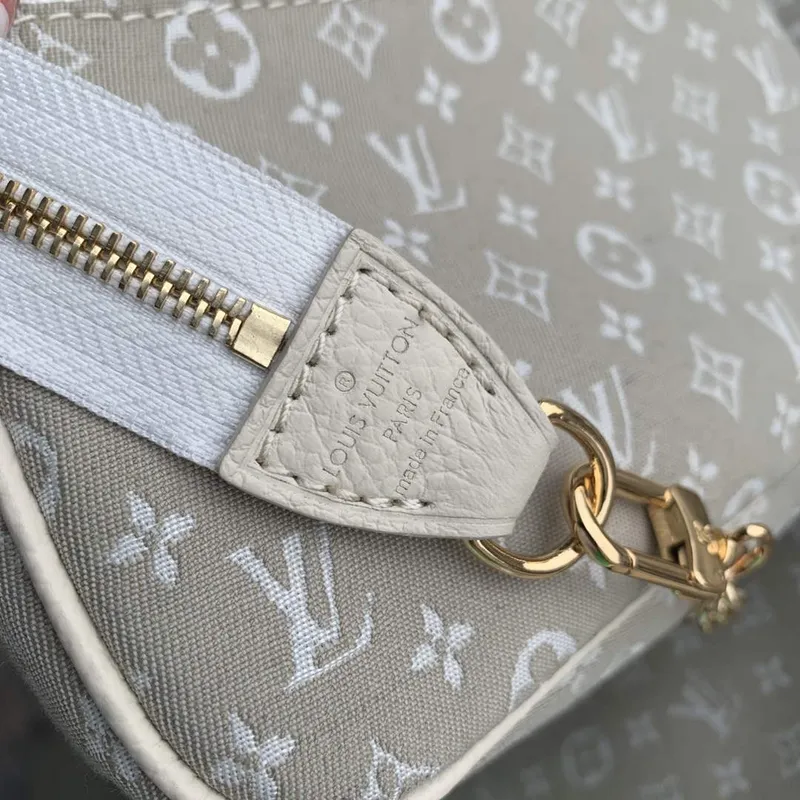 LV M42238 Louis Vuitton Kbelík PM Tote Bag Bílá
