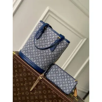 LV M42238 Louis Vuitton Kbelík PM Tote Bag Modrá