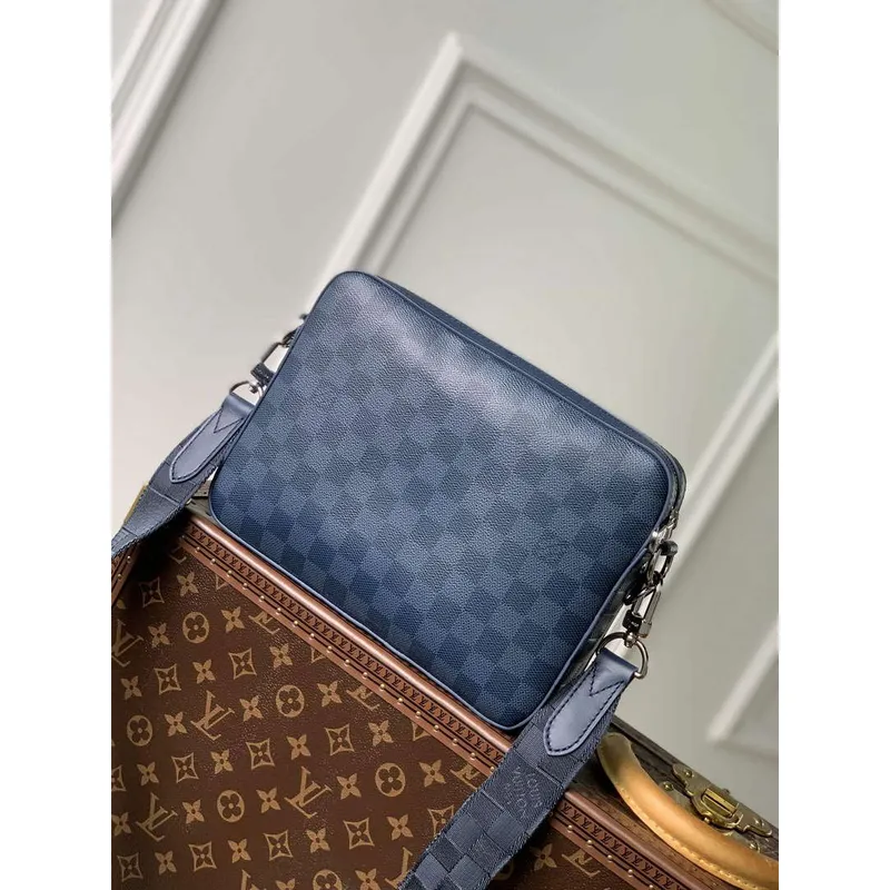 LV N40438 Louis Vuitton Trio Messenger Bag Modrá