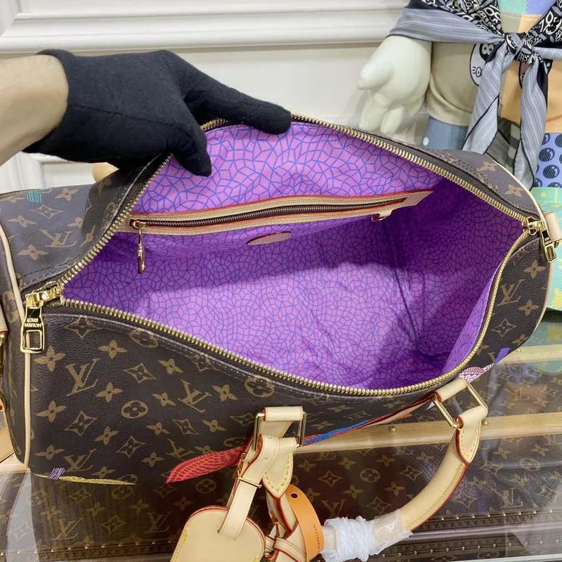 LV M46471 Louis Vuitton LV x YK Keepall Bandoulière 45 Taška Monogram