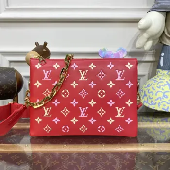 LV M22397 Louis Vuitton Coussin PM Kabelka Coquelicot Červená