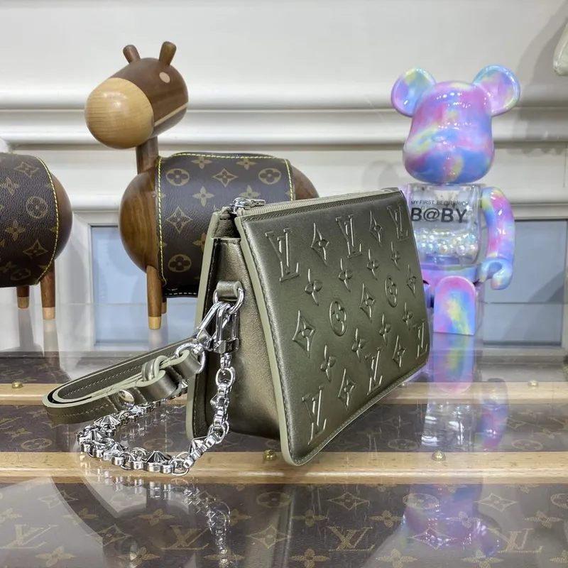 LV M81828 Louis Vuitton Lexington Pouch Bag Světle zlatá