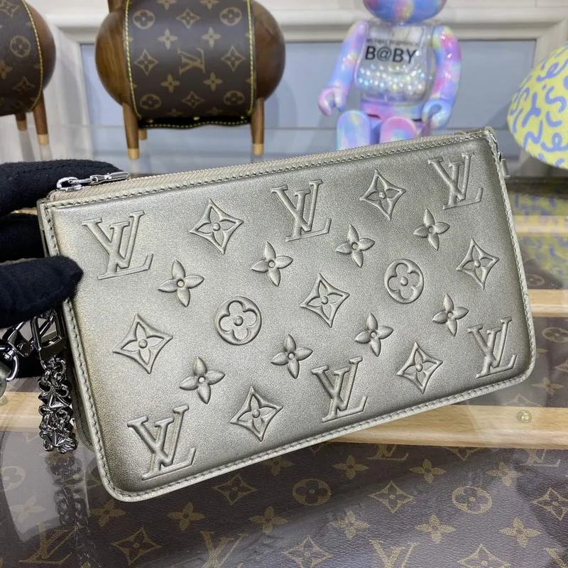 LV M81828 Louis Vuitton Lexington Pouch Bag Světle zlatá