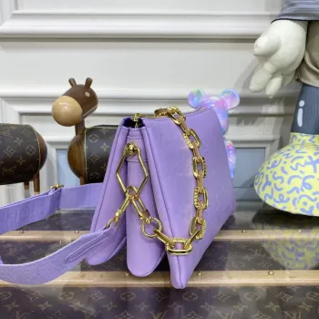 LV M21439 Louis Vuitton Coussin PM Kabelka Světle Fialová