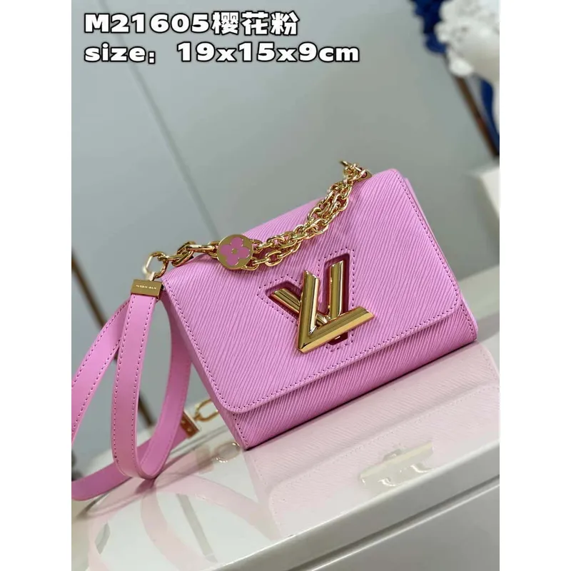 Louis Vuitton LV M21605 Twist PM Taška Epi Růžová Červená