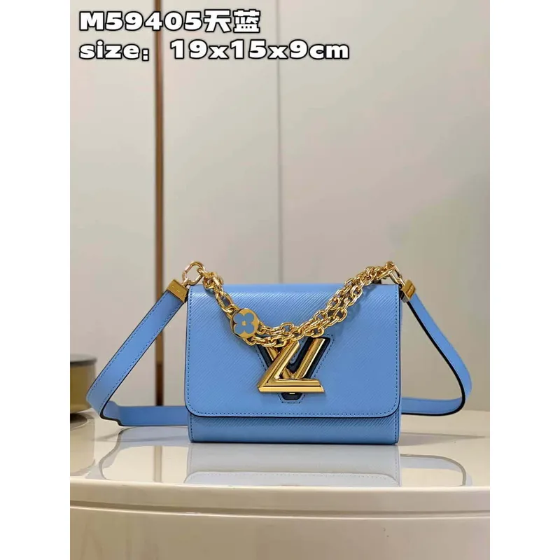 Louis Vuitton LV M59405 Twist PM Taška Epi Modrá