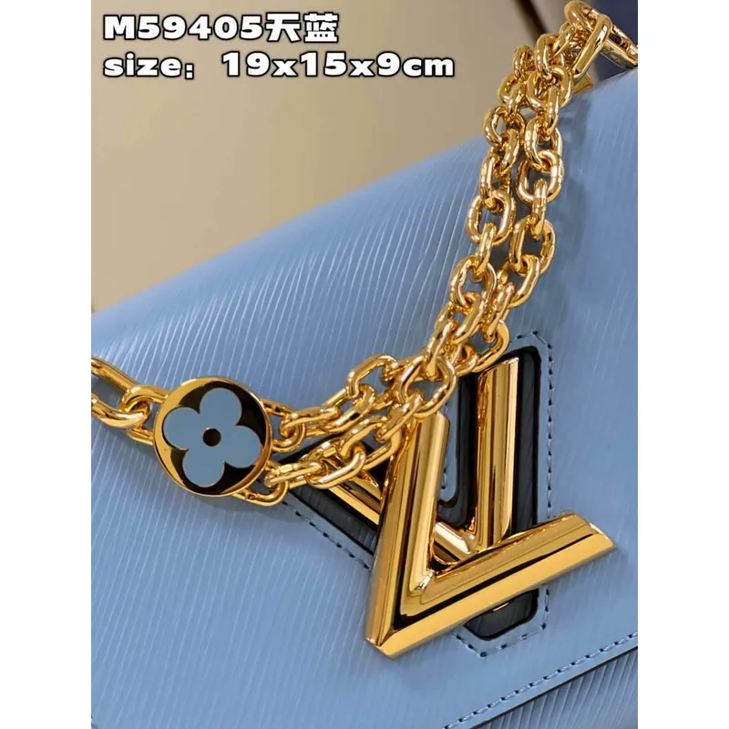 Louis Vuitton LV M59405 Twist PM Taška Epi Modrá