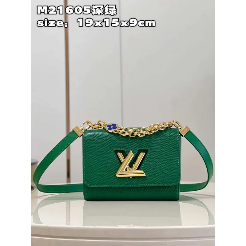 Louis Vuitton LV M21649 Twist PM Taška Epi Zelená