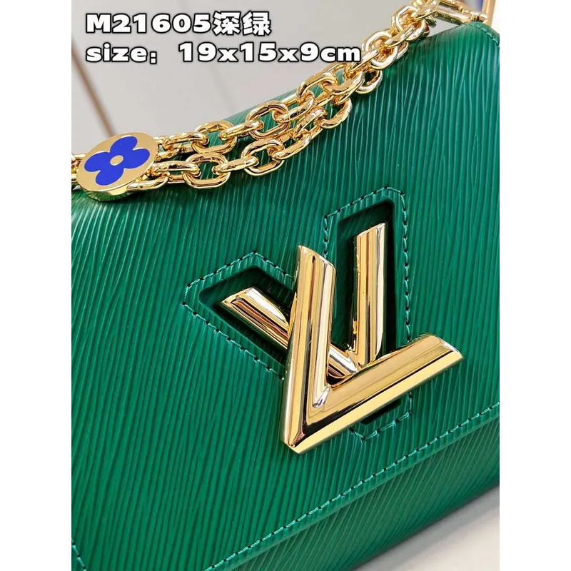 Louis Vuitton LV M21649 Twist PM Taška Epi Zelená