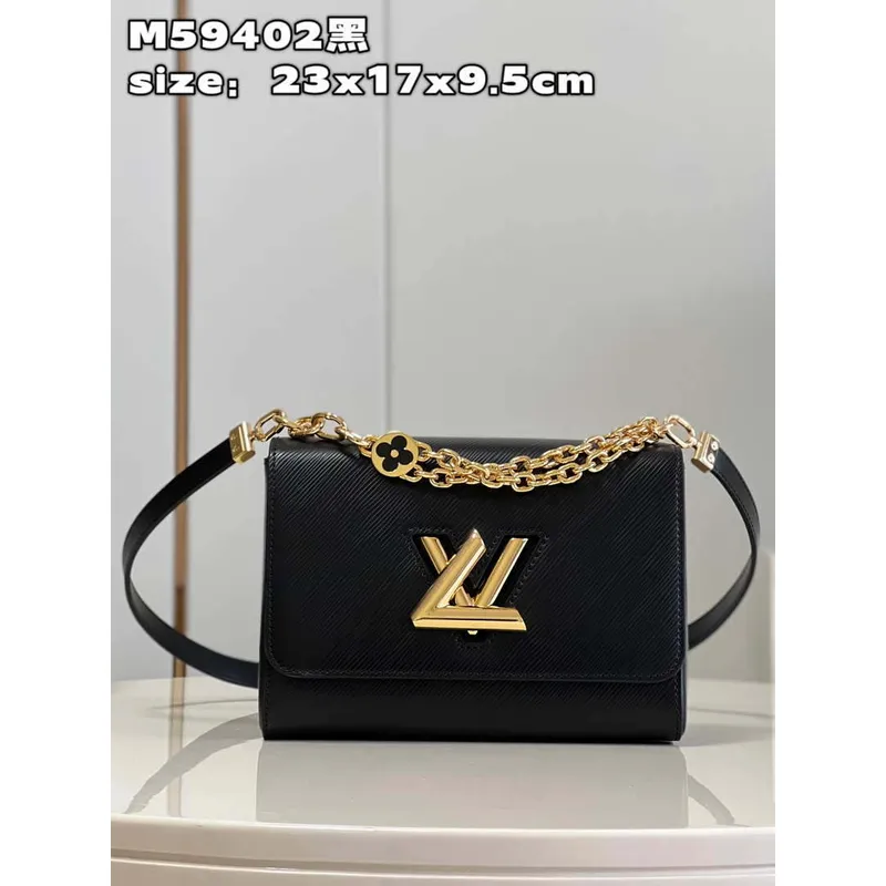 Louis Vuitton LV M59402 Twist MM Taška Epi Černá s Černou