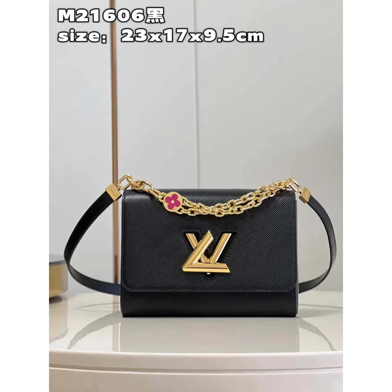 Louis Vuitton LV M20834 Twist MM Taška Epi Černá s Růžovou