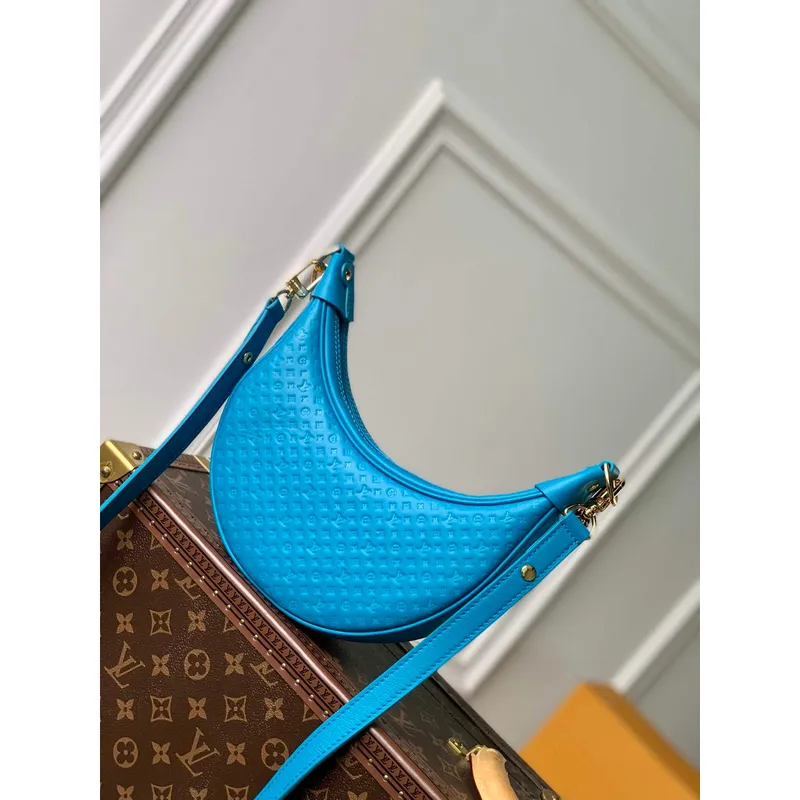 LV M22593 Louis Vuitton Loop Baguette Kabelka Modrá