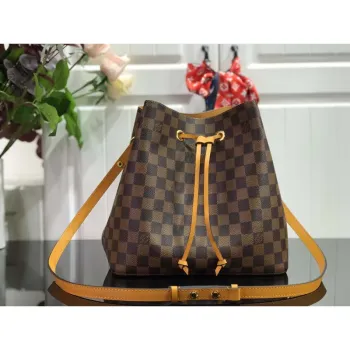 LV N40213 Louis Vuitton NéONOé MM Taška Damier Ebene Safránová Žlutá