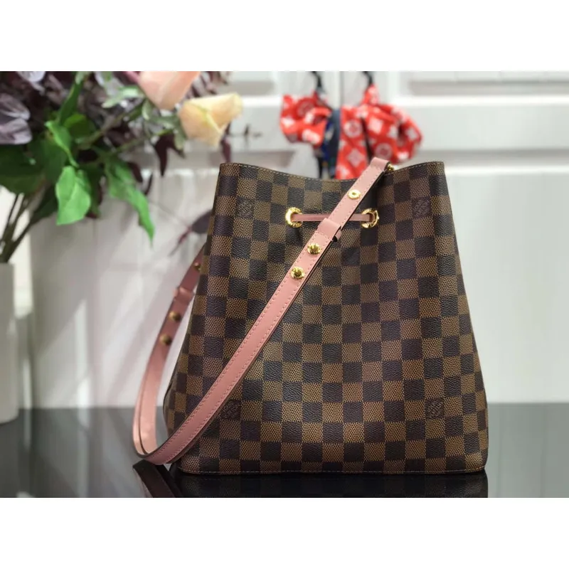 LV N40198 Louis Vuitton NéONOé MM Taška Damier Ebene Venus Pink