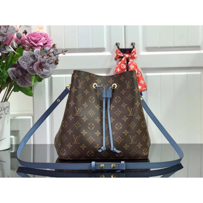 LV M44021 Louis Vuitton NéONOé MM Taška Monogram Modrá