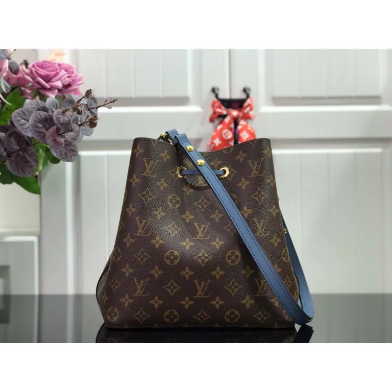 LV M44021 Louis Vuitton NéONOé MM Taška Monogram Modrá