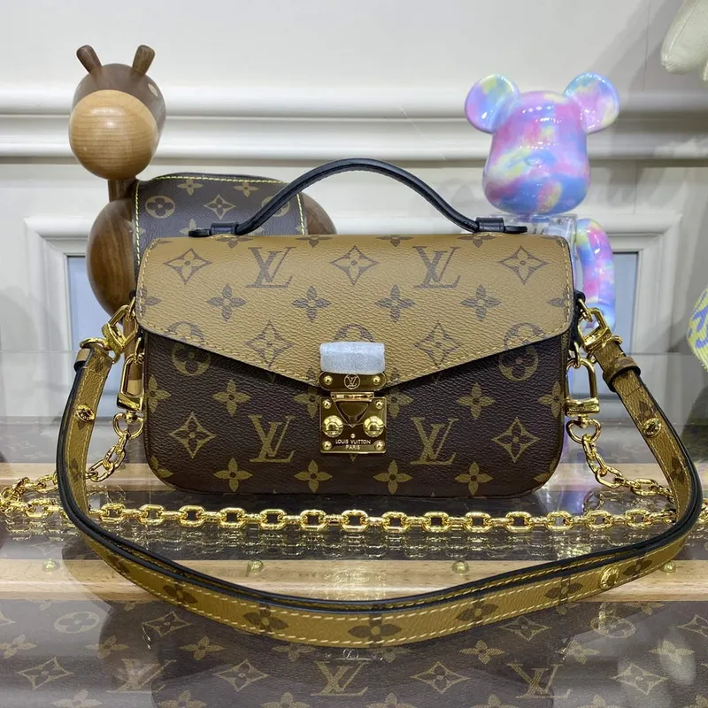 LV M46279 Louis Vuitton Pochette Métis East West Taška žlutá květina