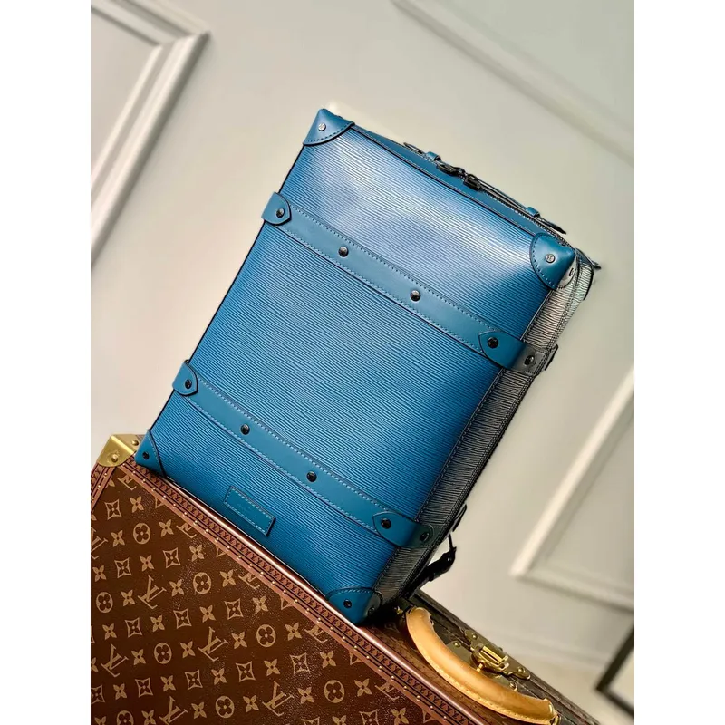 LV M44752 Louis Vuitton Soft Trunk Malý Batoh Modrý