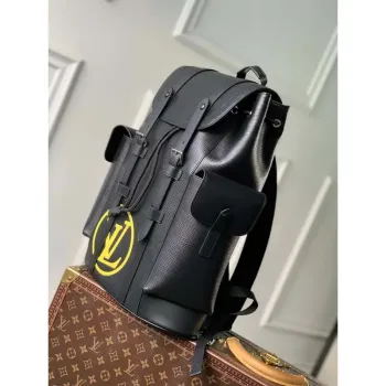 LV M41079 Louis Vuitton Christopher MM Epi černý s žlutým logem