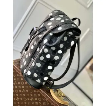 LV M46403 Louis Vuitton LV x YK Christopher MM Batoh Monogram eclipse Černá a Stříbrná