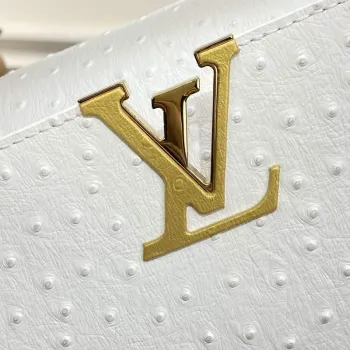 LV N81279 Louis Vuitton Capucines MM Kabelka Bílá