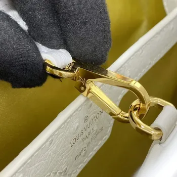 LV N81279 Louis Vuitton Capucines MM Kabelka Bílá