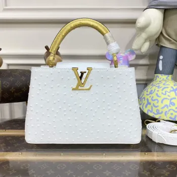 LV N81523 Louis Vuitton Capucines BB Kabelka Bílá