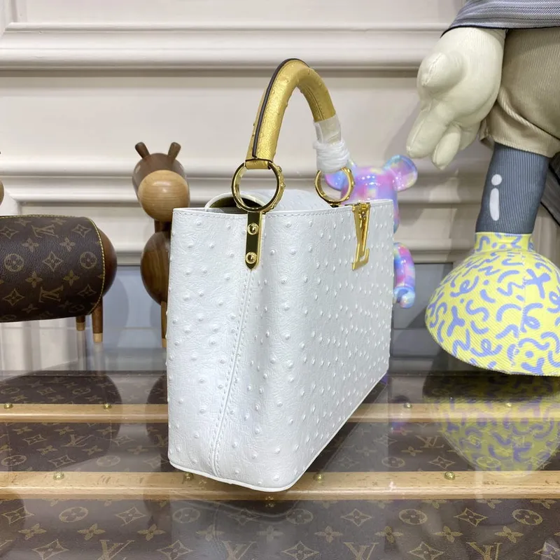 LV N81523 Louis Vuitton Capucines BB Kabelka Bílá